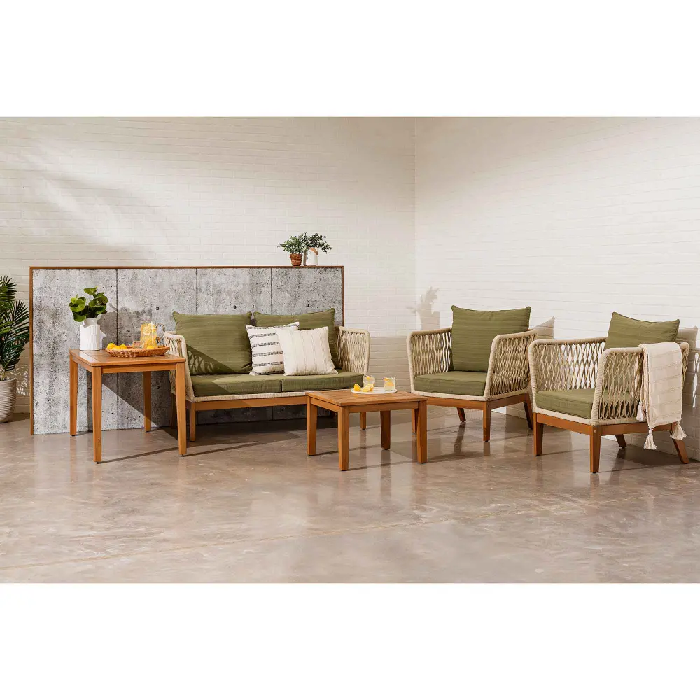 Lounge Chair Line Aluminum Patio Conversation Adjust, 5 Pieces