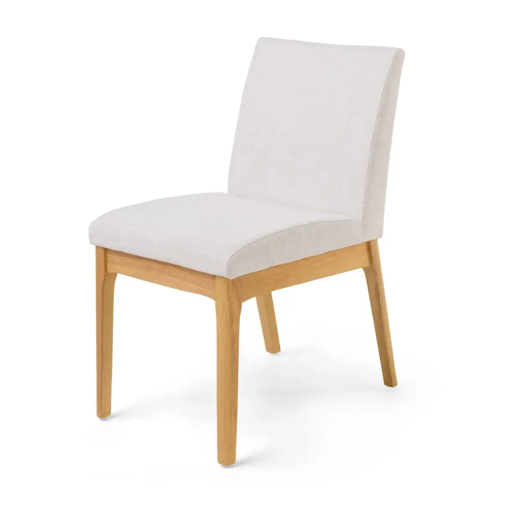 Powder-Coated Steel Contemporary Dining Chair SetWith Upholstered Fabric
