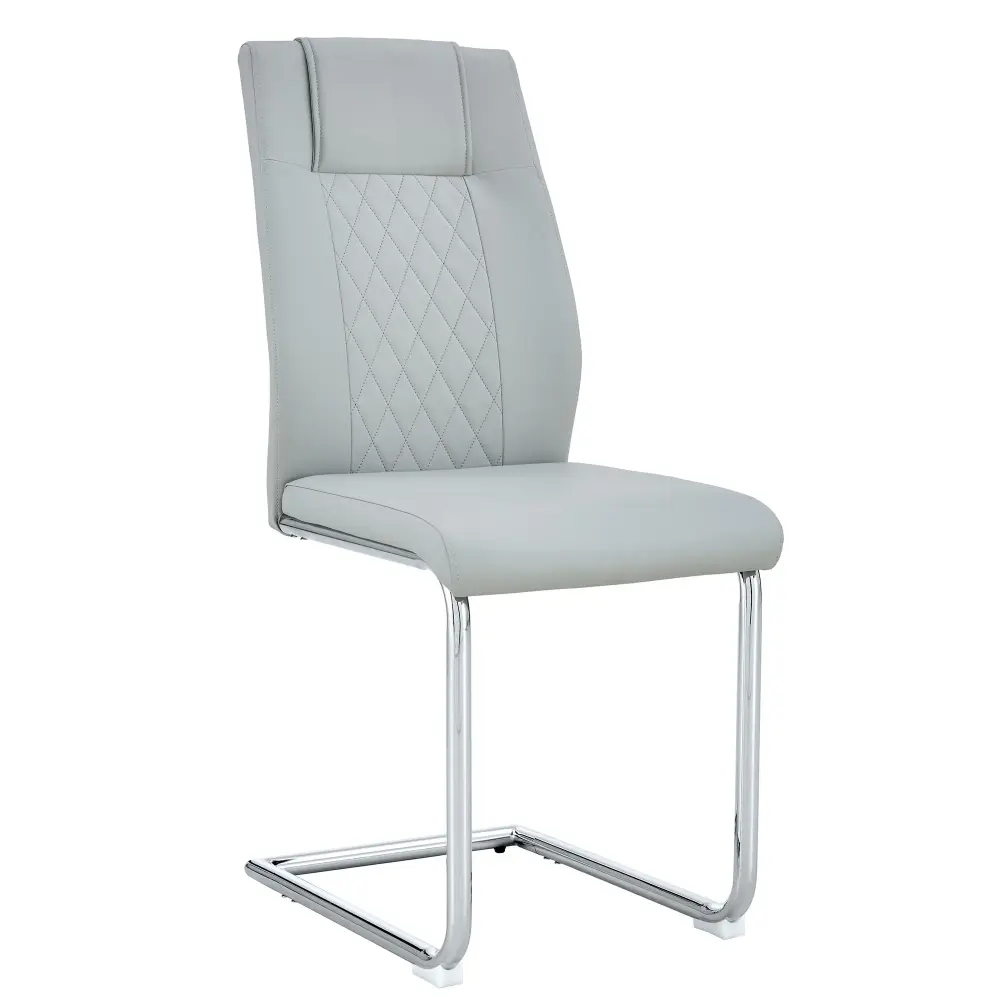 Deep Seating Modern Dining Chairs Padded Seat, All-metal Legs