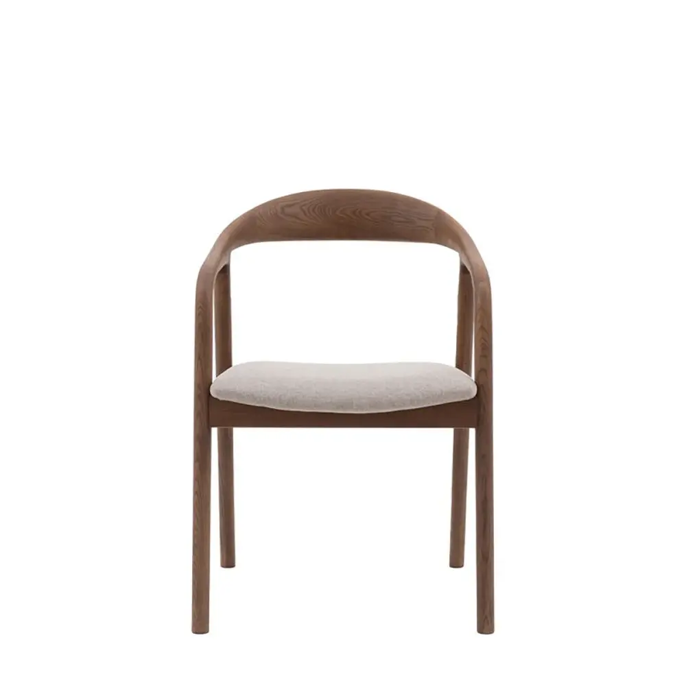 Madrid Set 2 Upholstered Dining Chairs - Walnut