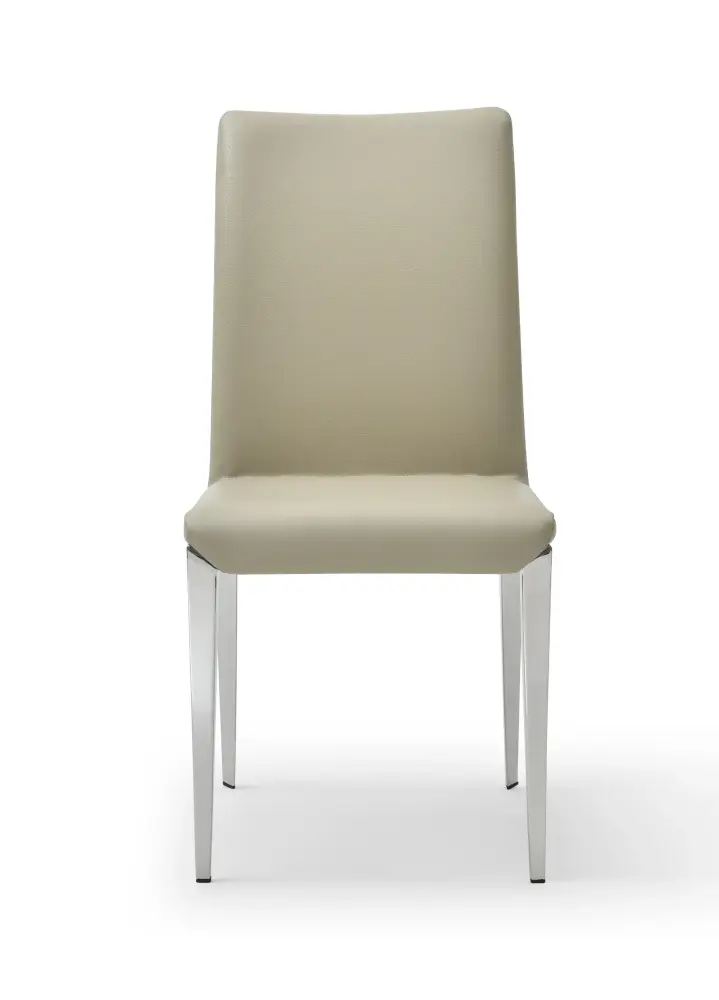 Modrest Taryn - Modern Light Grey + Stainless Steel Dining Chair adjust 2)