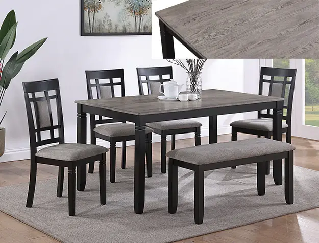 Paige 6-Pc Dinette Place Bench