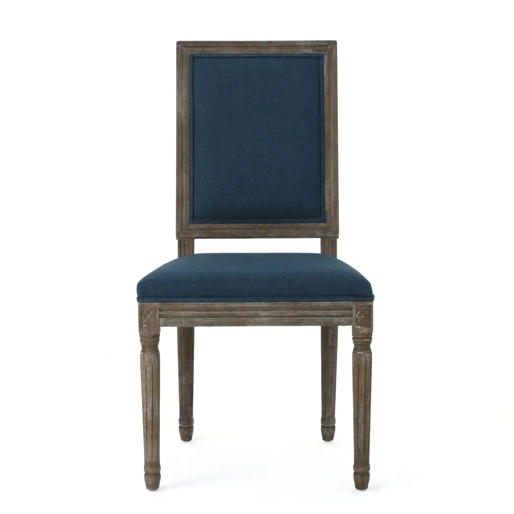 Traditional Style Dining Chair Set Fabric Upholstery