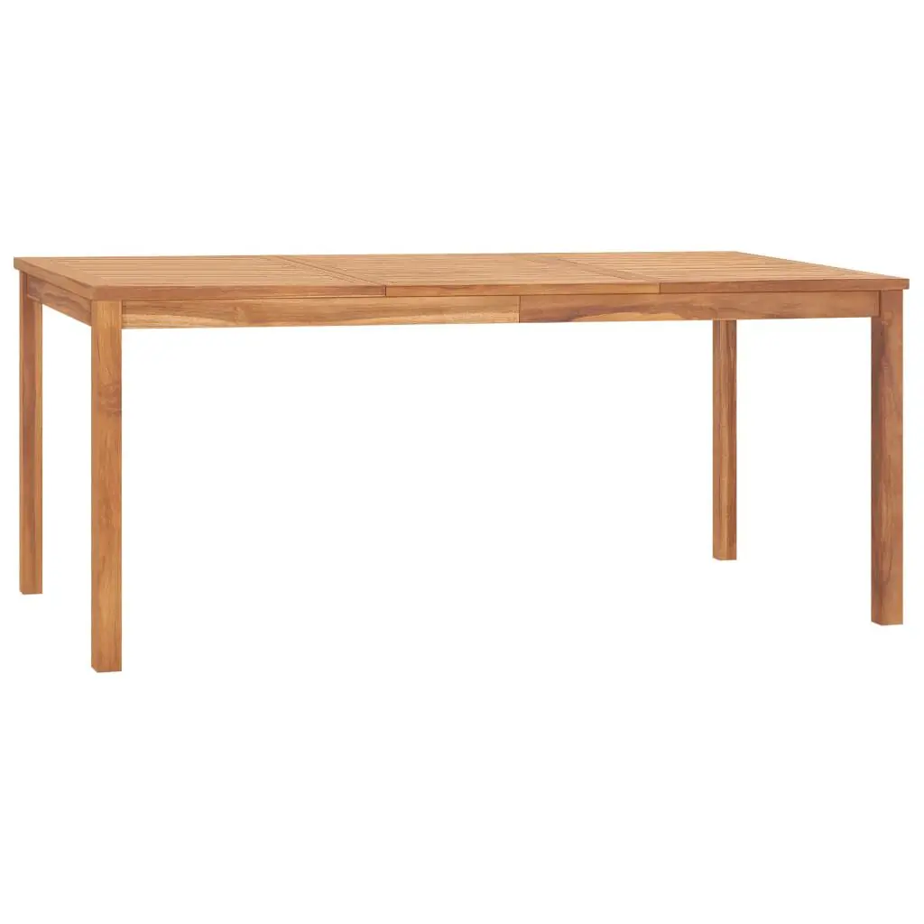 70.9 Inch Rectangular Solid Teak Wood Patio Dining Table Outdoor Furniture
