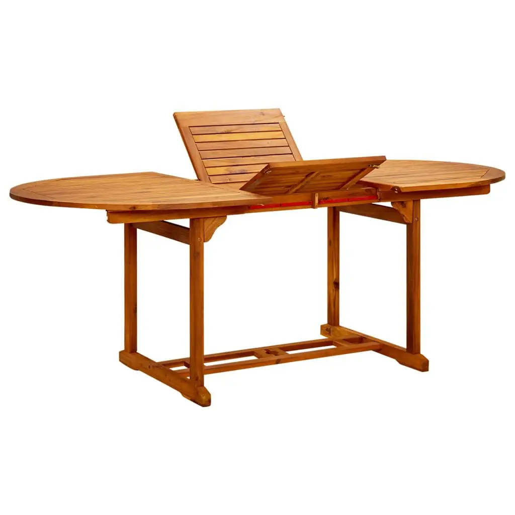 Patio Table 78.7x39.4x29.5 Inches Solid Acacia Wood Outdoor Dining Table