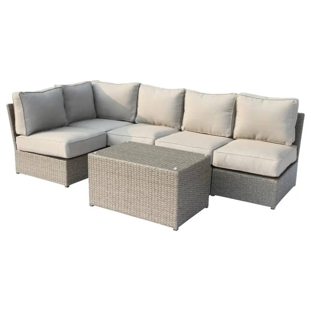 Comfortable Modern Patio Rattan Sectional Set Cushions