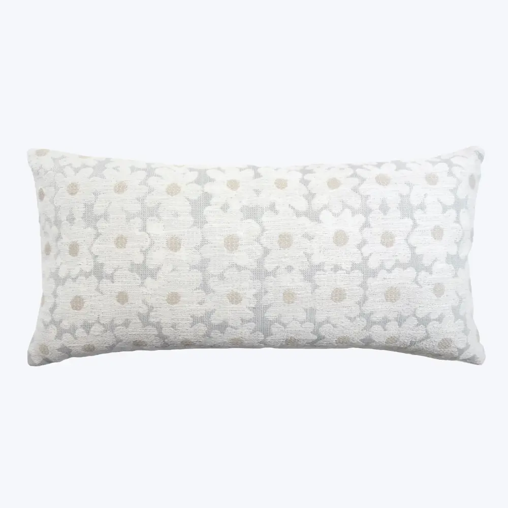 Rocking Chair Daisy Indoor/Outdoor Lumbar Pillow, Shell