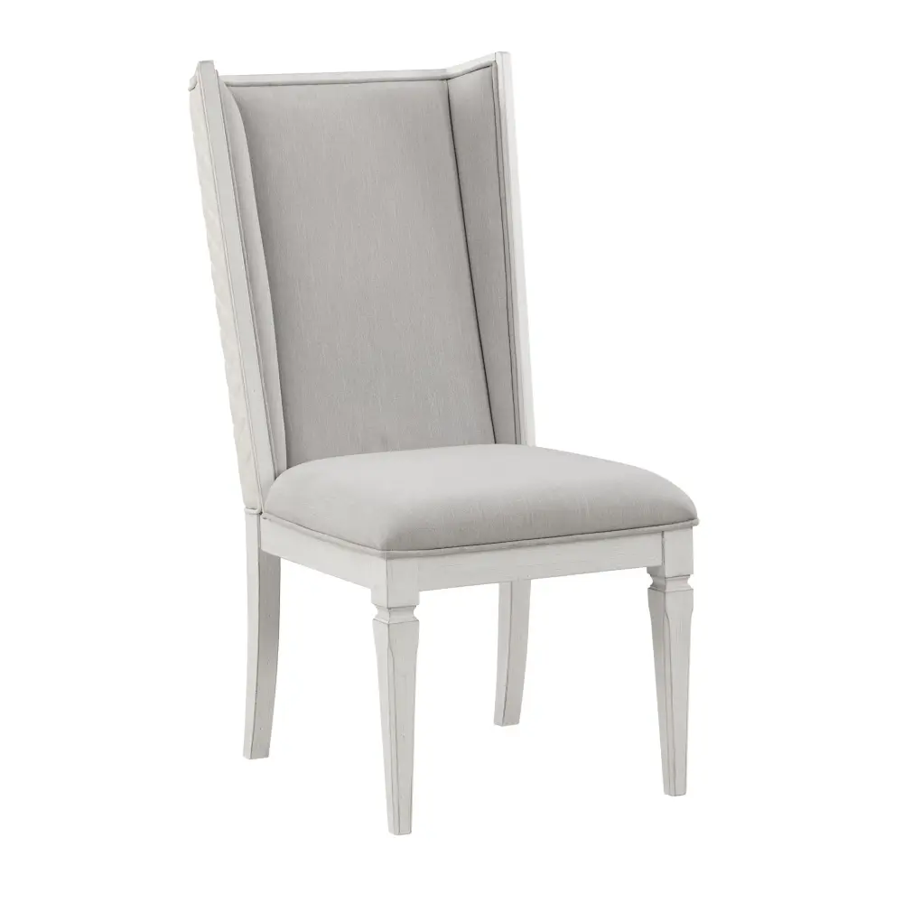 Katia - Side Chair (Set 2) - Graphite / White Cushions & Pillows