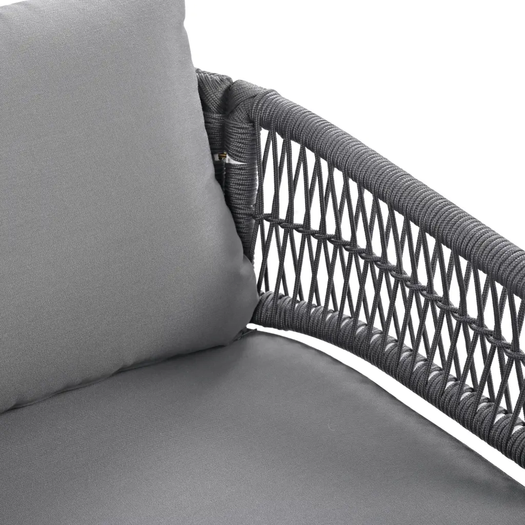 K&K 4 Piece Boho Rope Patio Decor Set Outdoor Decor Acacia Wood rnb