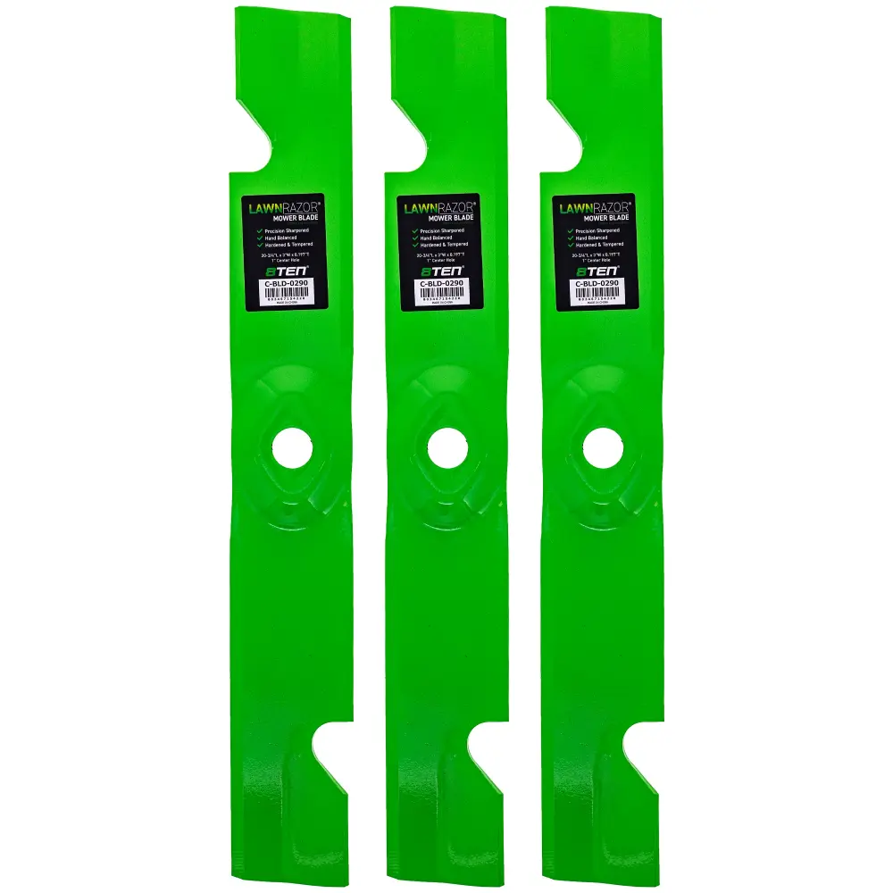 LawnRAZOR Notched High Lift Blade Exmark 103-8244 109-6463-S 103-8244-S 109-6463 103-8432-S | SET THREE