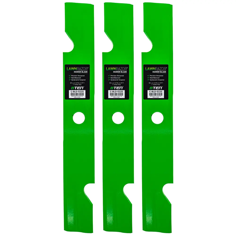 LawnRAZOR Notched High Lift Blade Toro 103-6402 103-6402-S 109-6873 | SET THREE