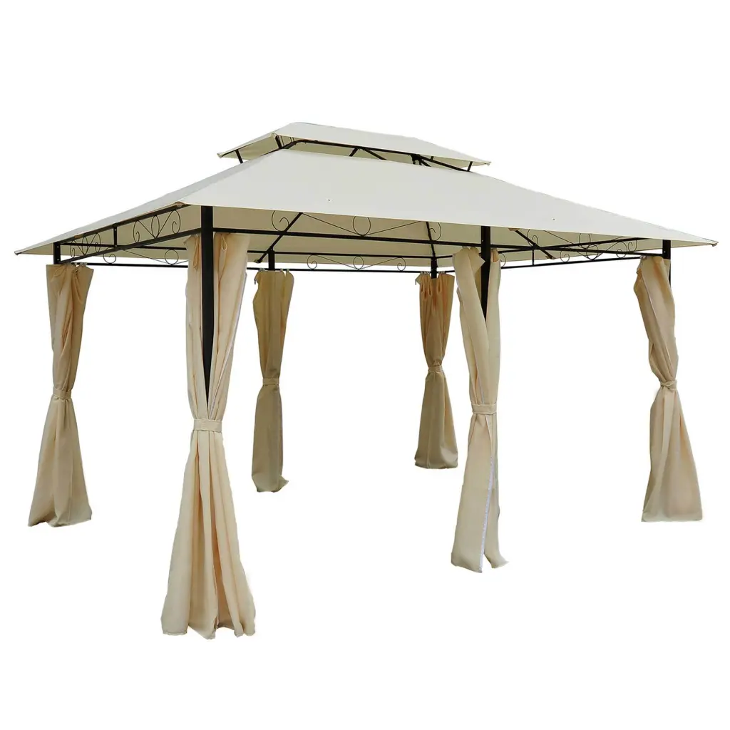 10 X 13 Patio Gazebo Outdoor Canopy Shelter Drapes Waterproof Garden Shade aosom business