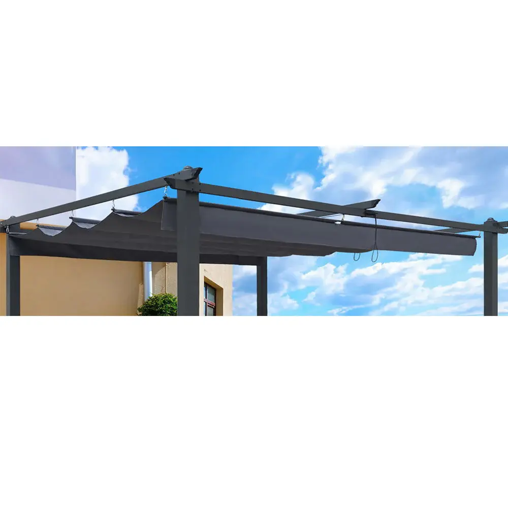 Replacement Canopy Top Cover Fabric Outdoor Patio Roll-up Pergola Sun-Shelter Canopy Air Vents