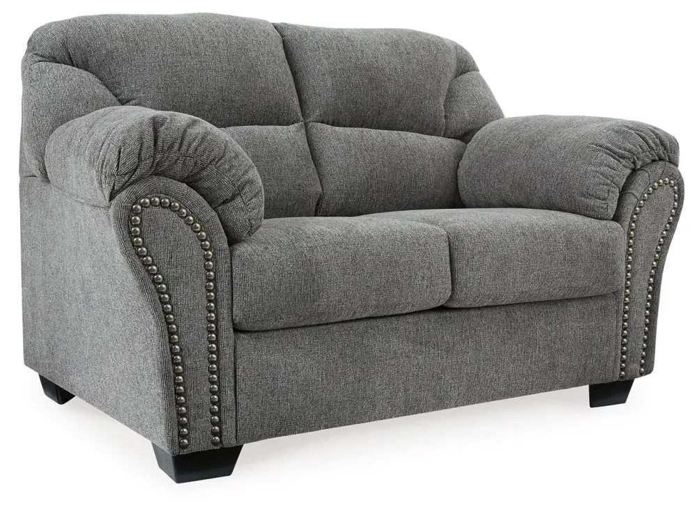Allmaxx - Loveseat - Pewter Wide Seat