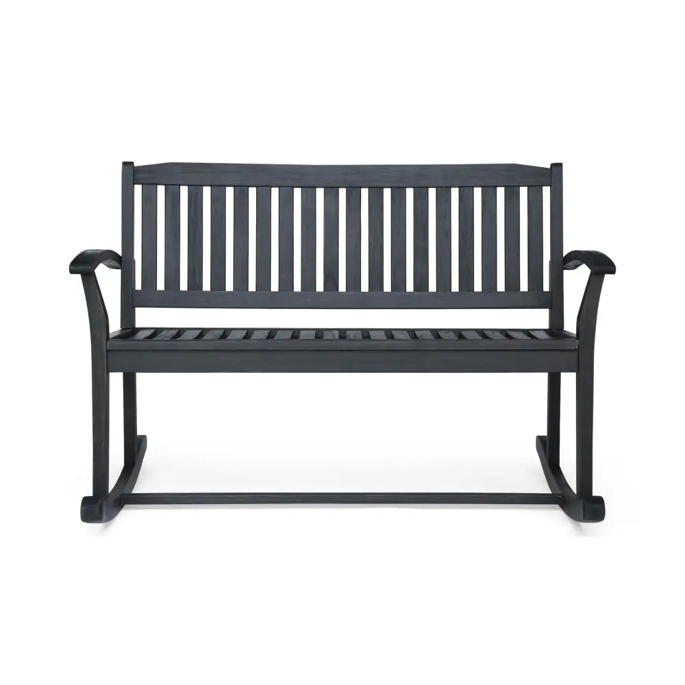 Baxter - Rocking Loveseat - Deep Gray Adjustable Recline