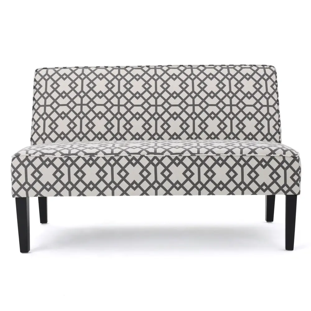 Contemporary Loveseat Upholstered Fabric And Birch Wood Legs - Ash