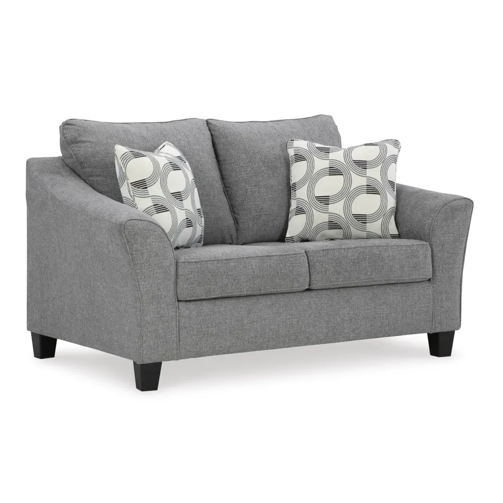 Diamond Modern Furniture Unique Design Mathonia Stationary Fabric Loveseat 5190335