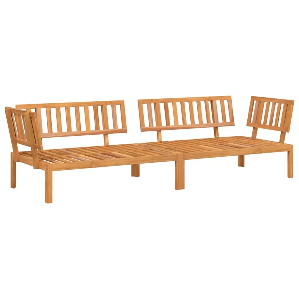 2 Piece Solid Wood Acacia Patio Pallet Corner Sofas Outdoor Relaxation