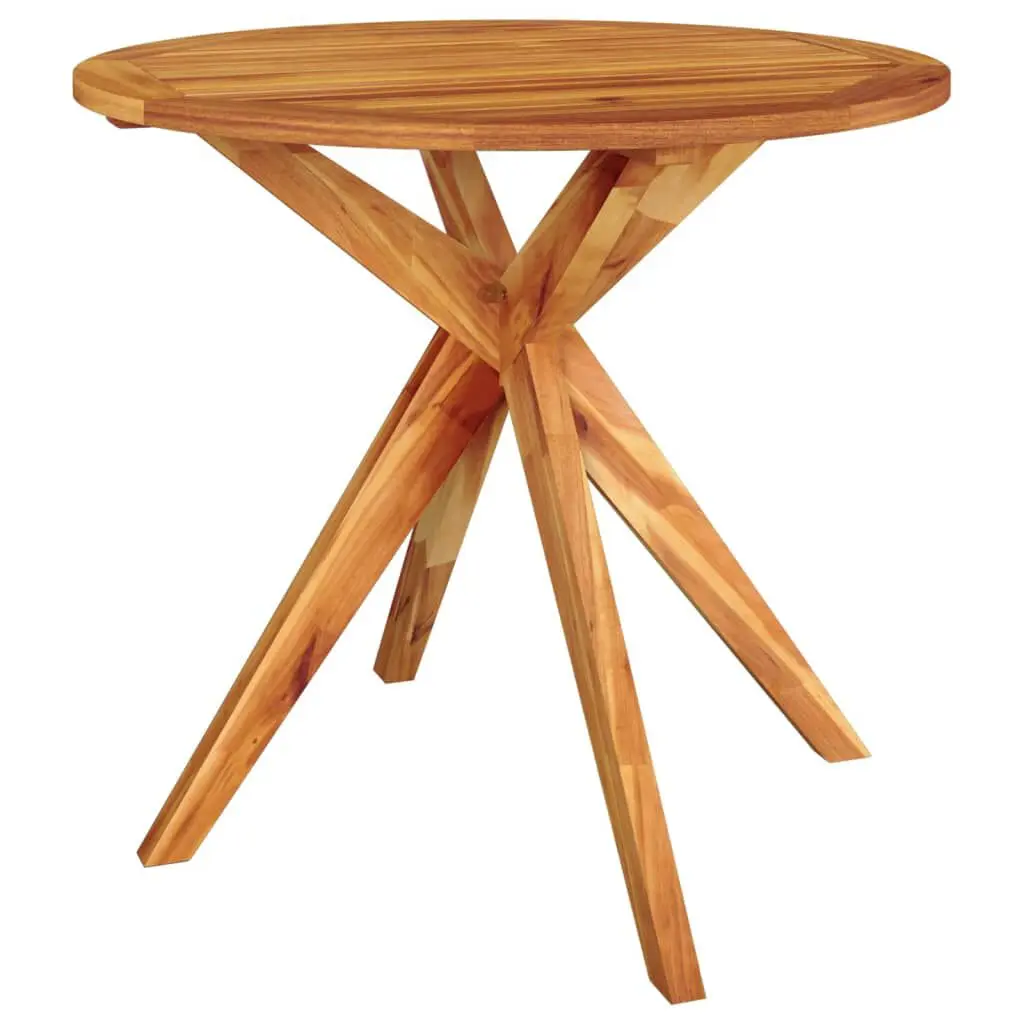 Patio Table 33.5x33.5x29.5 Inches Solid Wood Acacia Outdoor Furniture