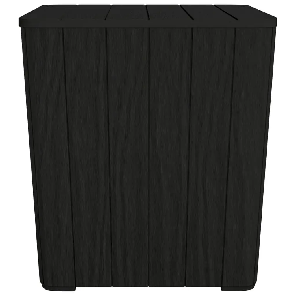 Patio Table Removable Lid Black Polypropylene Outdoor Dining Table