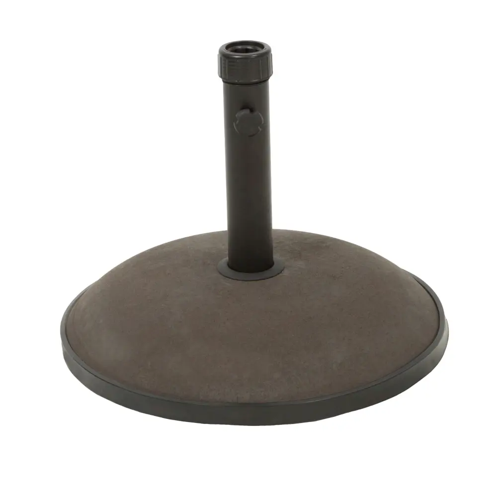 Wind Vent Holder Round Umbrella Base 33 Lbs Concrete - Espresso