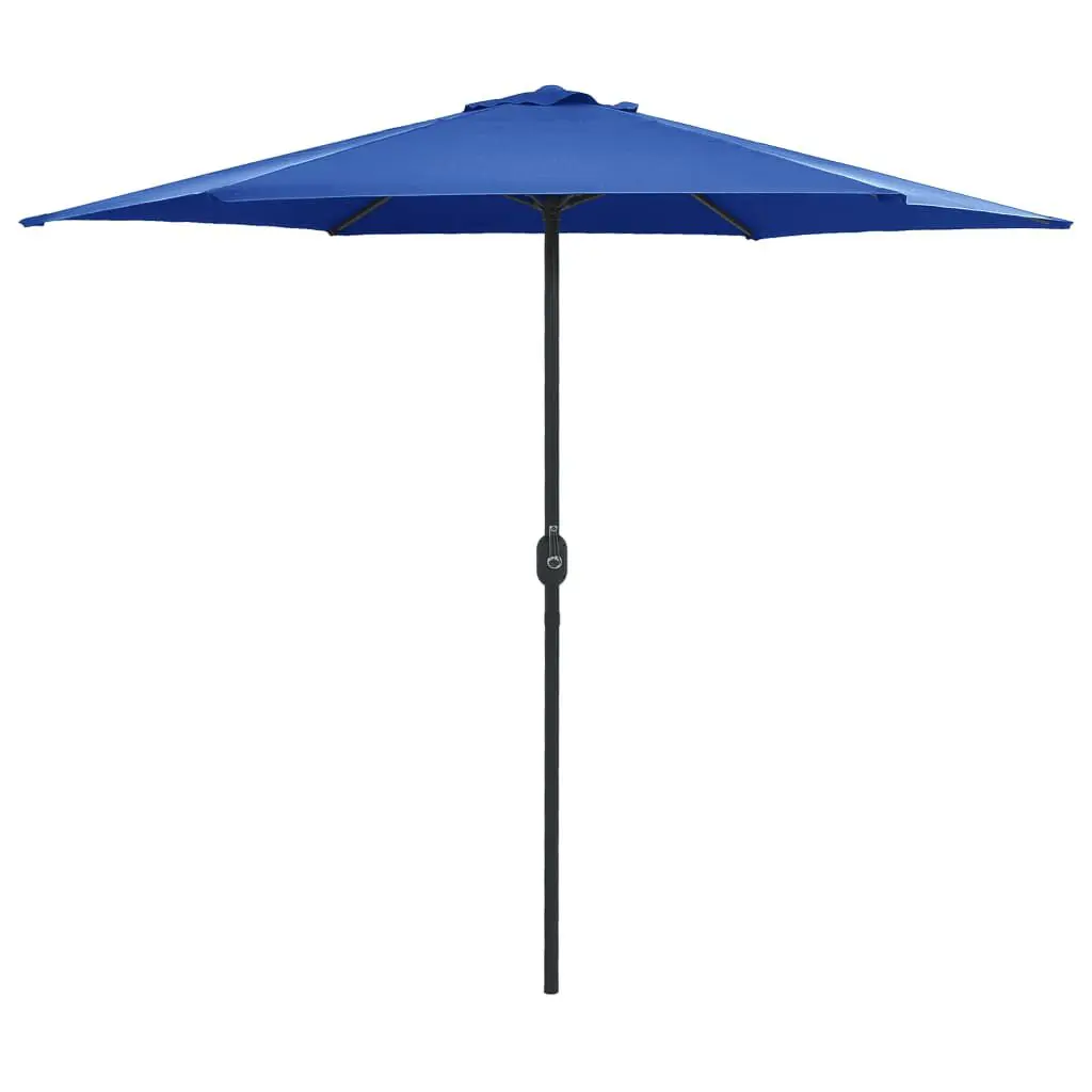 Azure Blue Garden Parasol Aluminum Pole 106.3x96.9 Inches Large