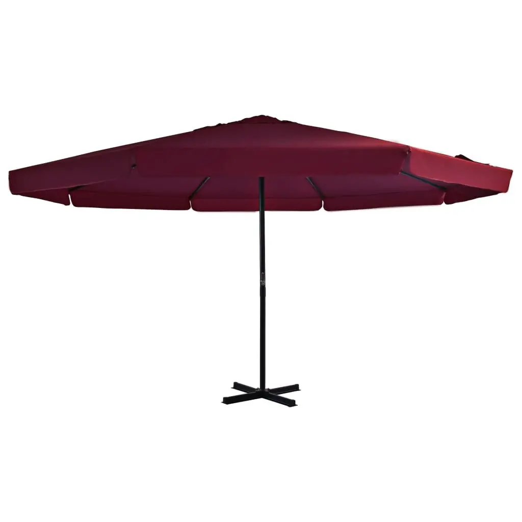 196.9 Inch Bordeaux Red Garden Parasol Aluminum Pole Patio