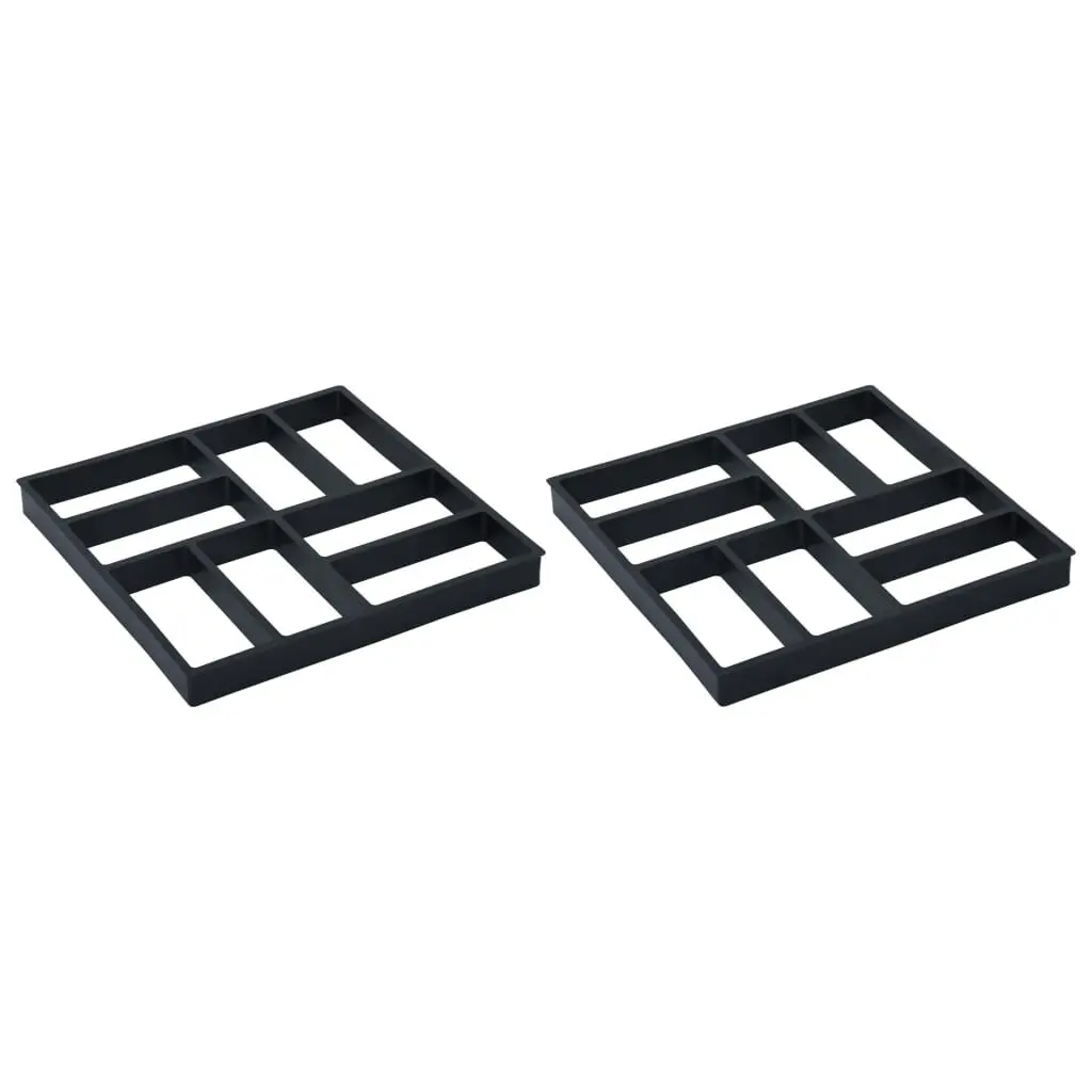 2 Pack 15.7x15.7x1.6 Inch Plastic Pavement Molds DIY Garden Paths