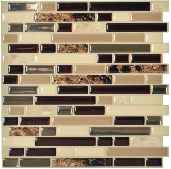 Smart Tiles SM1034-6 Bellagio Adhesive Decorative Wall Tile Keystone Peel and Stick Backsplash