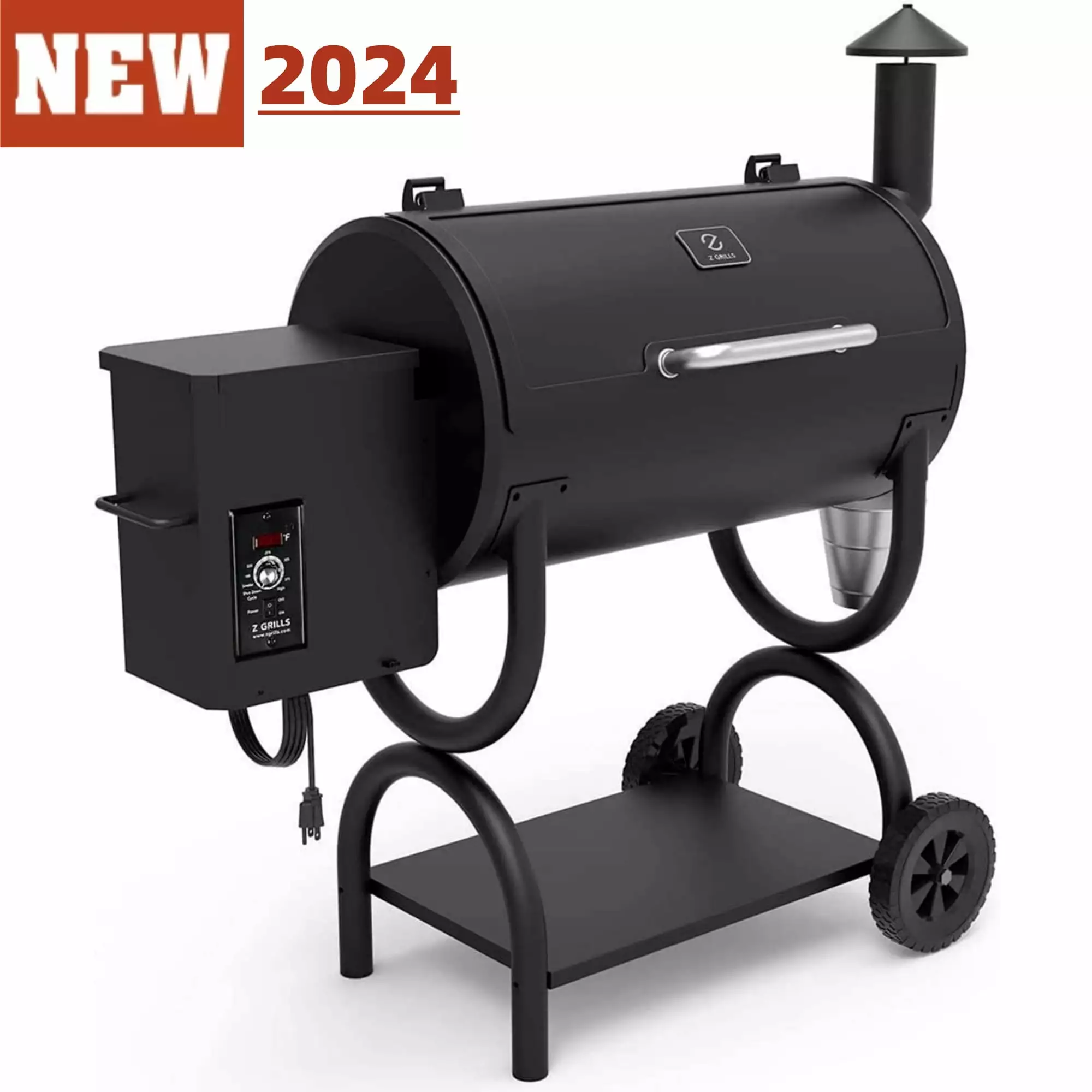Z GRILLS 2024 Upgrade Wood Pellet Grill Smoker 8--1 PID Controller 560 Sq Cooking Area Outdoor BBQ Pellet