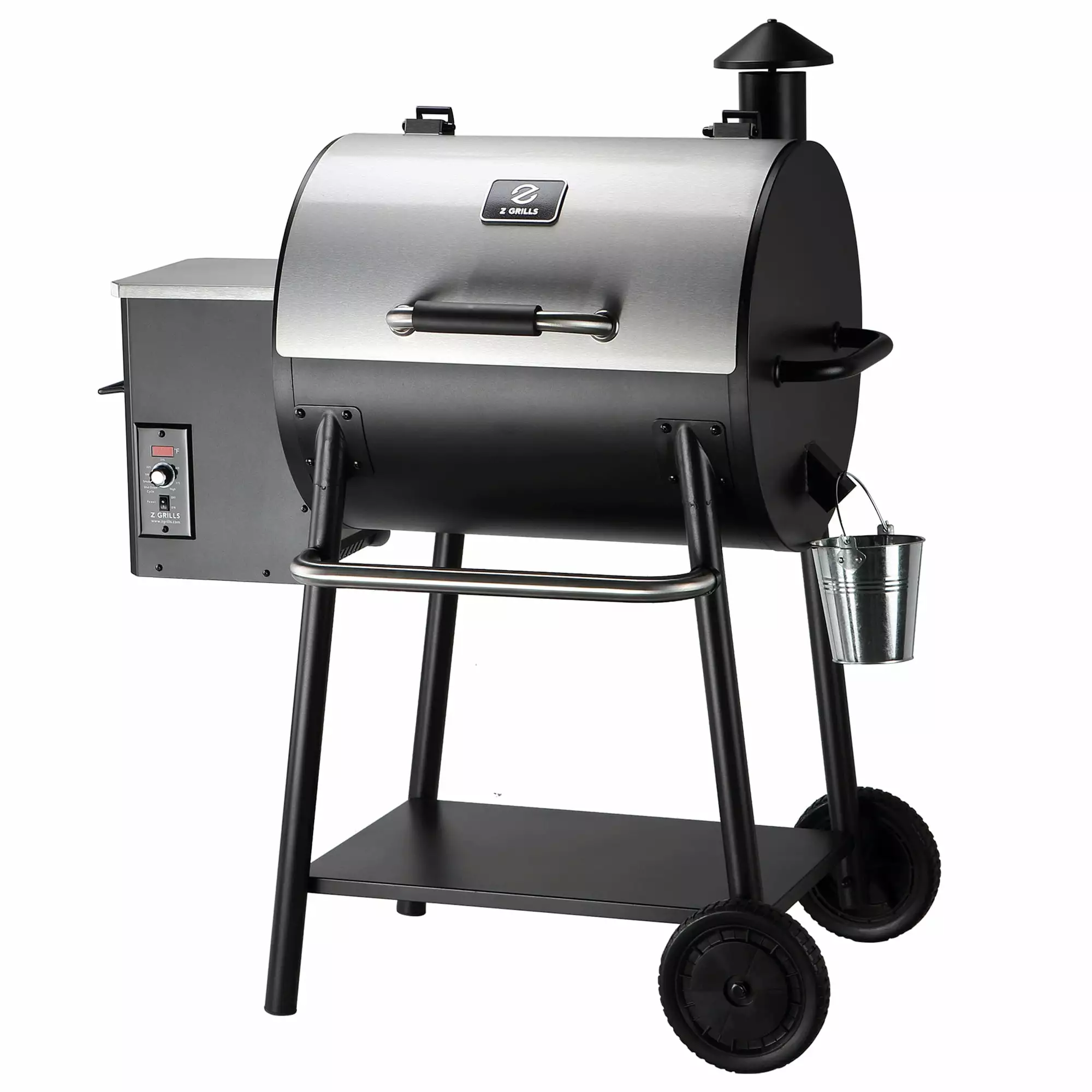 Z GRILLS 590 SQ. Pellet Grill Smoker Auto Temperature Control and Stainless Steel Design 560