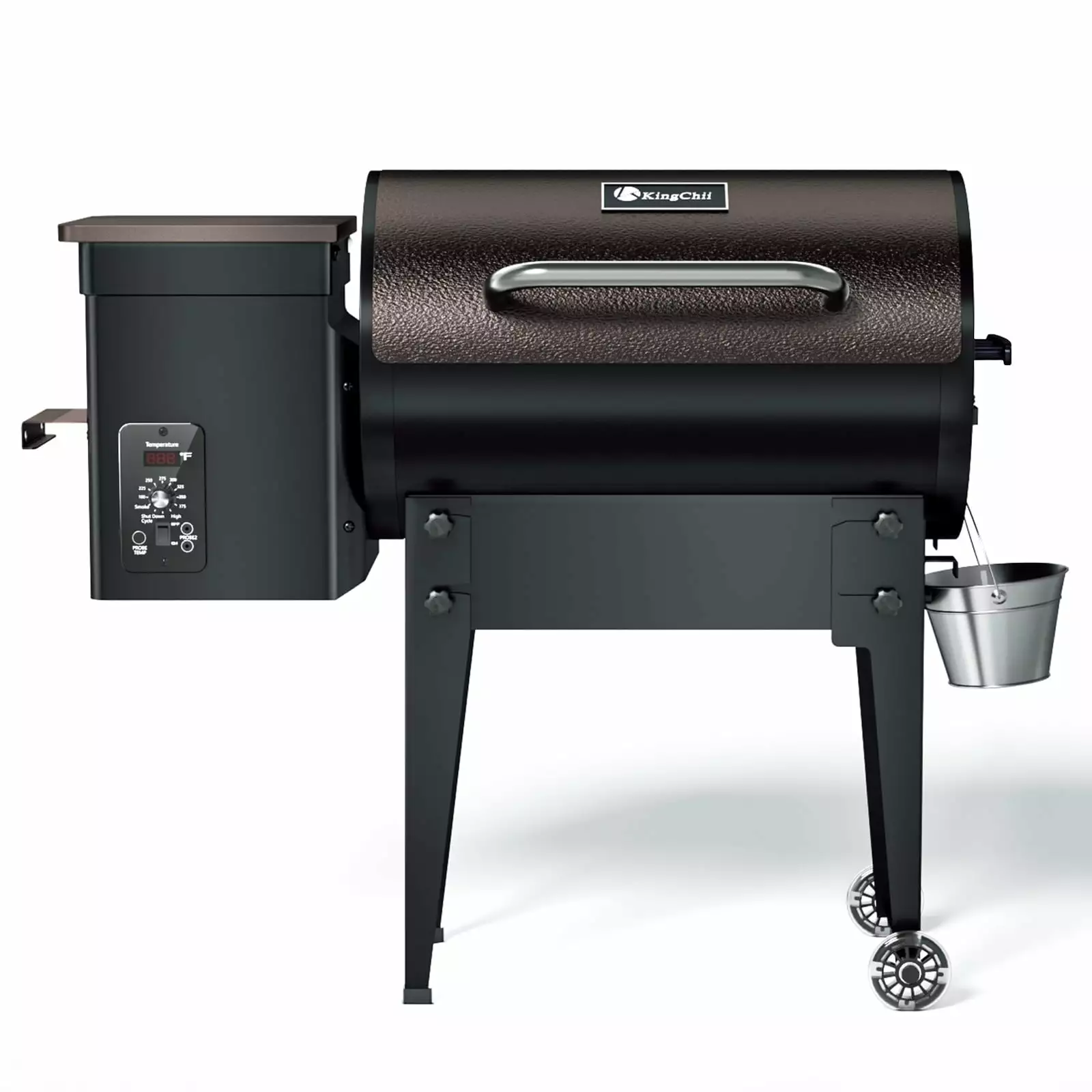 KingChii 456 sq Wood Pellet Smoker Grill BBQ Auto Temperature Control Folding Legs Outdoor Patio RV
