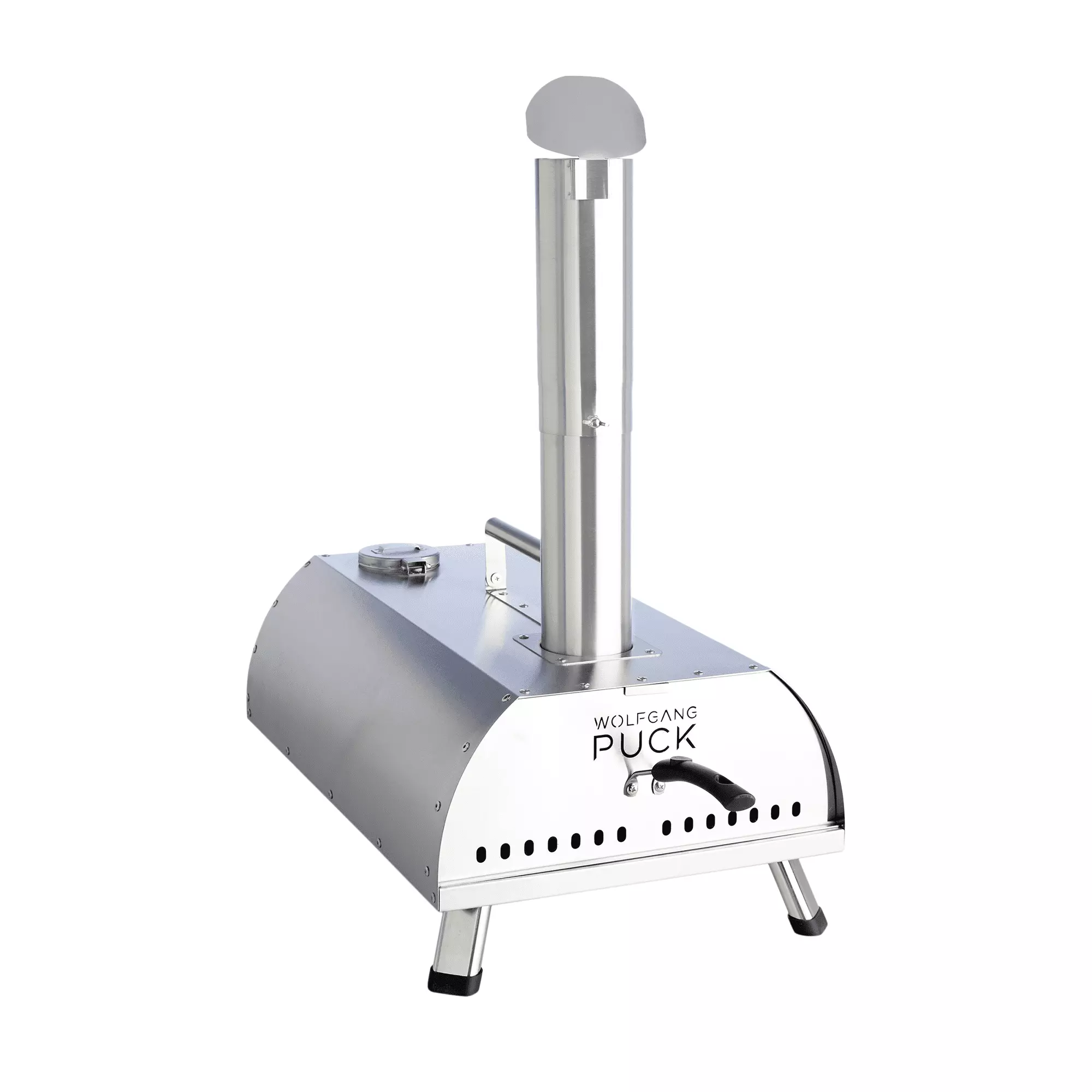 Wolfgang Puck Outdoor Pellet Pizza Oven Stainless Steel Construction Space-saving Storage