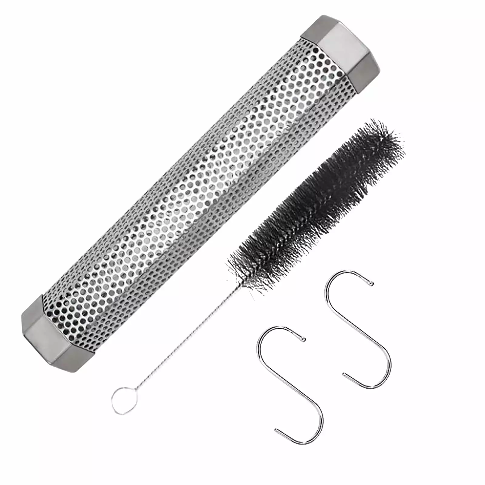 12'' Hexagon BBQ Wood Pellet Tube Smoker Travel-friendly Barbecue Generator