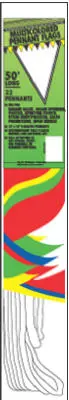 50 Foot Pennant Flag 12x18 Inches Decoration and Signaling Hk-Ko Prod