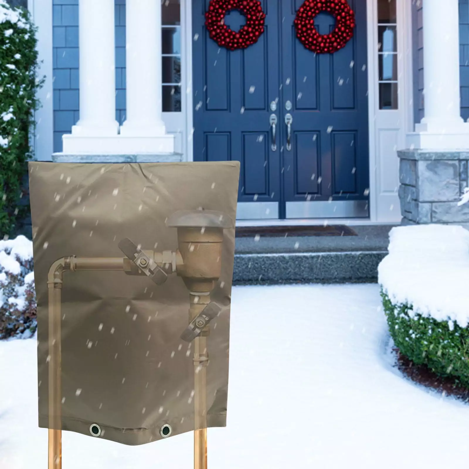 liufngyn Backflow Preventer Insulated Cover 5F Thick 6 Layer Fabric Pipe Insulation Cover Water Well Pump