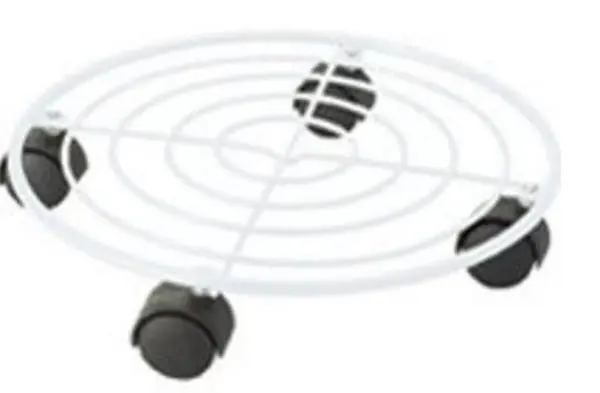 Landscapers Select GB-3624-3L White Shelf Planter Dolly Moving Heavy Pots