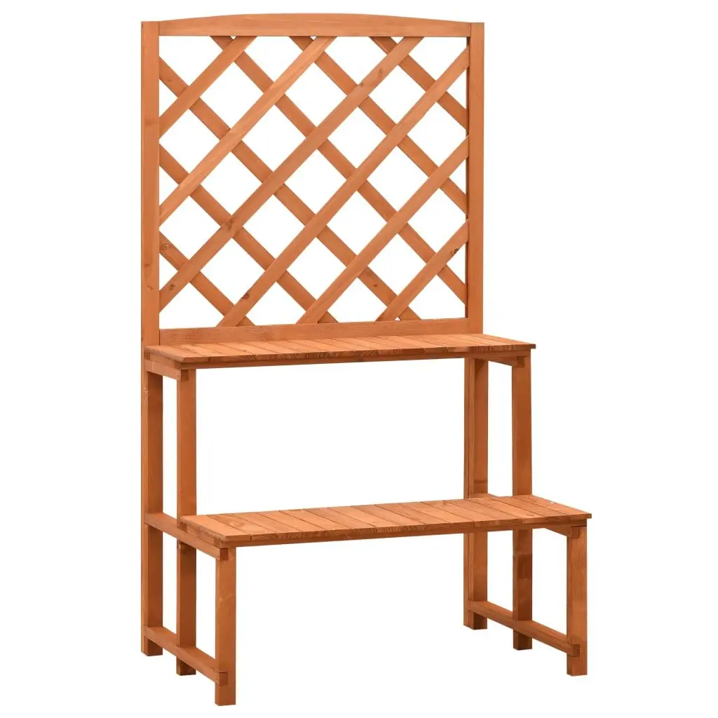 Plant Stand Trellis Orange 27.6x16.5x47.2 Inches Solid Firwood
