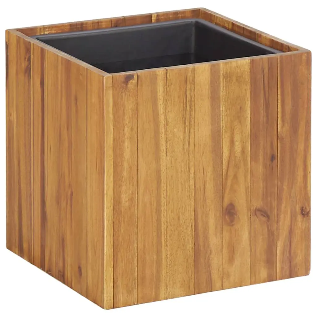 Garden Raised Bed Pot 13.2x13.2x13.2 Inches Solid Acacia Wood Planter Box