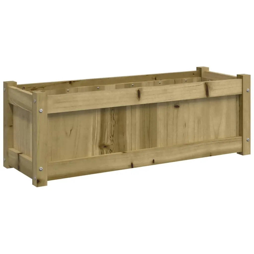 Garden Planter 35.4x12.2x12.2 Inches Impregnated Wood Pine Outdoor Flower Box