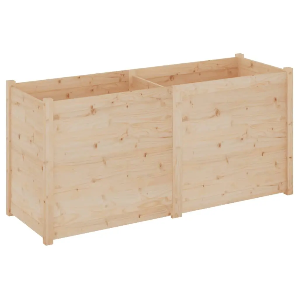 Garden Planter 59.1x19.7x27.6 Inches Solid Wood Pine Outdoor Decor