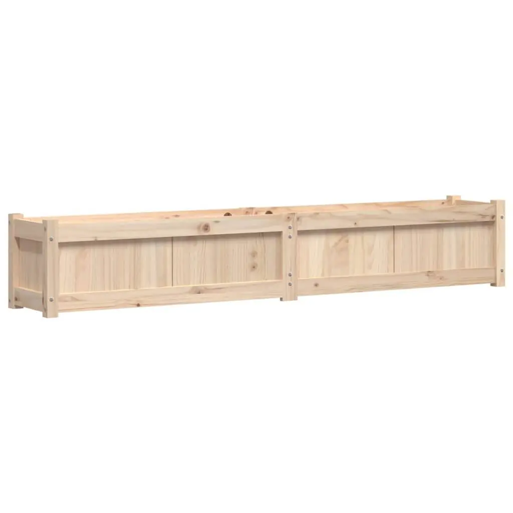 Large 70.9 Inch Solid Pine Wood Garden Planter Box Outdoor Plants and Flowers