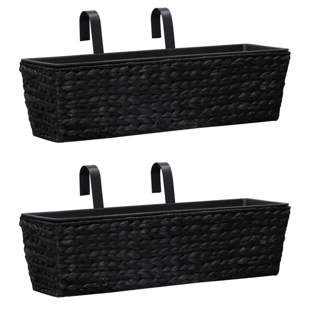 2 Pack Black Water Hyacinth Planters Indoor Outdoor Garden Decor