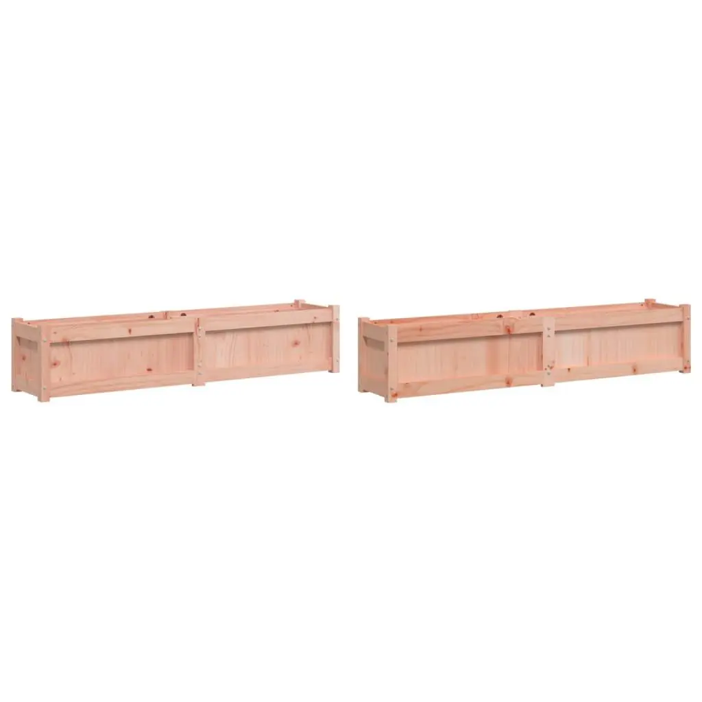 2 Piece Solid Wood Douglas Garden Planters Outdoor Plants