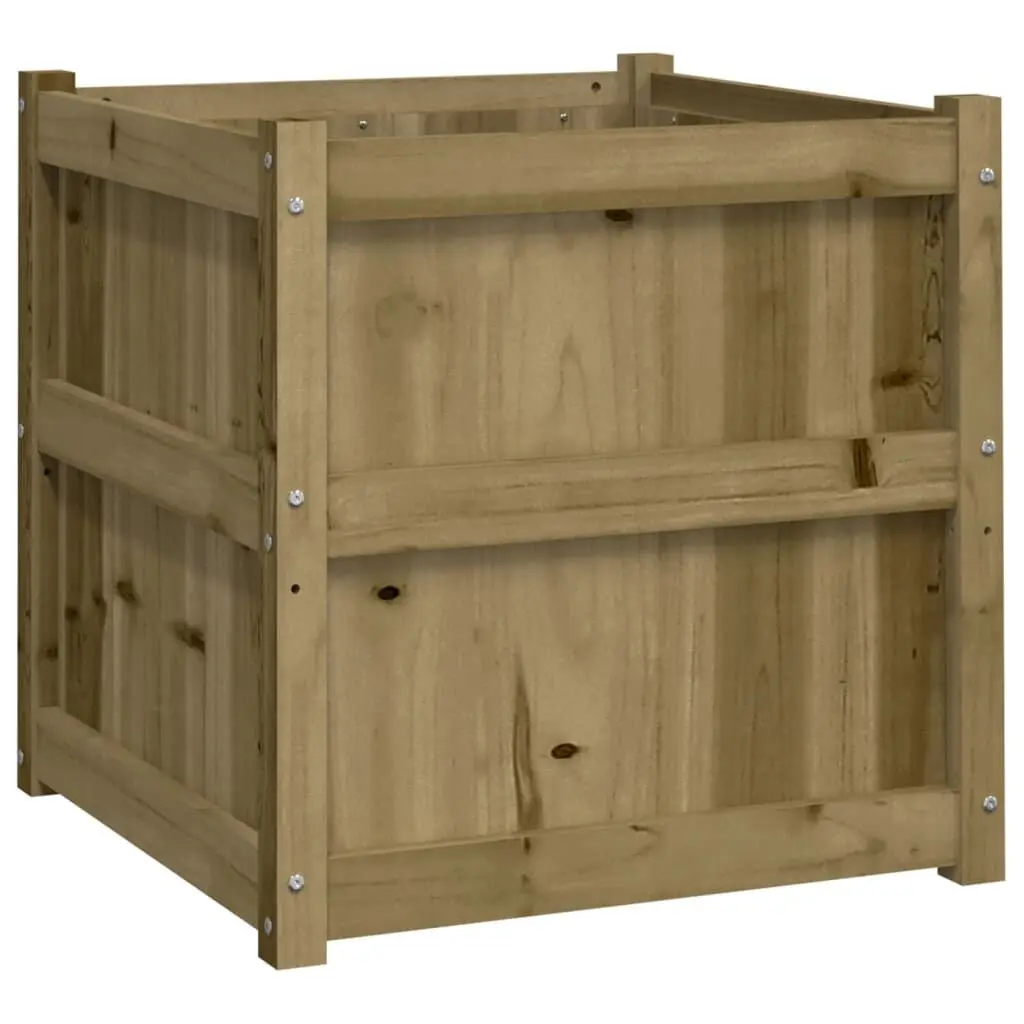 Impregnated Wood Pine Garden Planter 23.6x23.6x23.6 Inches