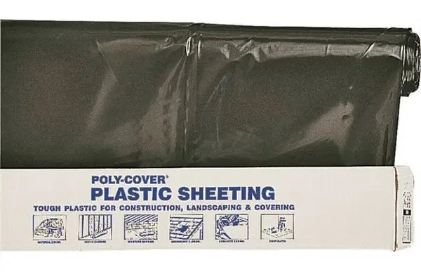LBM Poly 4X32-B 4 Mil Polyethylene Sheeting Black 32 Feet x 100 Feet