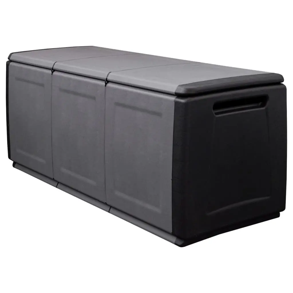 Patio Storage Box 54.3x20.9x22.4 Inches 87.2 Gallon Dark Gray and Black Large