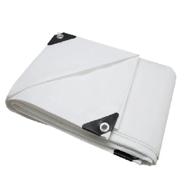 ProSource TW0608 White Plastic Tarp 6ft x 8ft Lightweight Multipurpose Cover