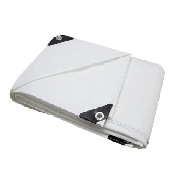 ProSource TW1020 White Plastic Tarp 10ft x 20ft Extra Large Waterproof Cover