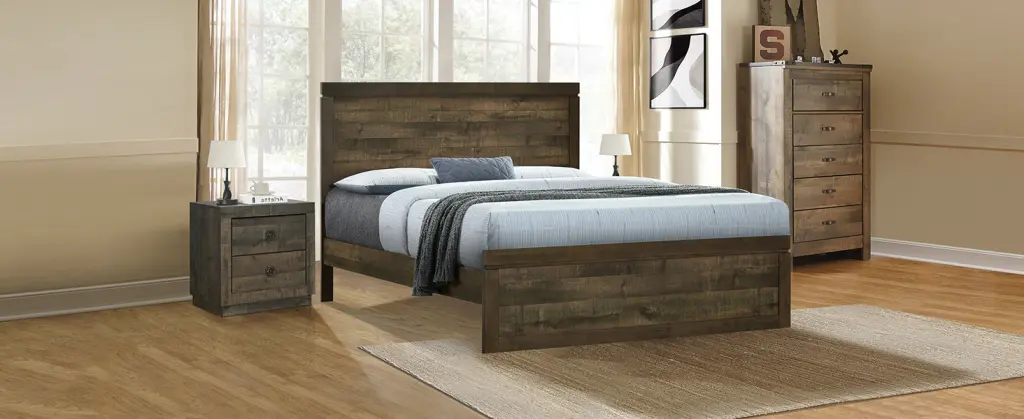 Vintage Farmhouse Style Full Dimensions Platform Bed 10 Timber Slats bed best